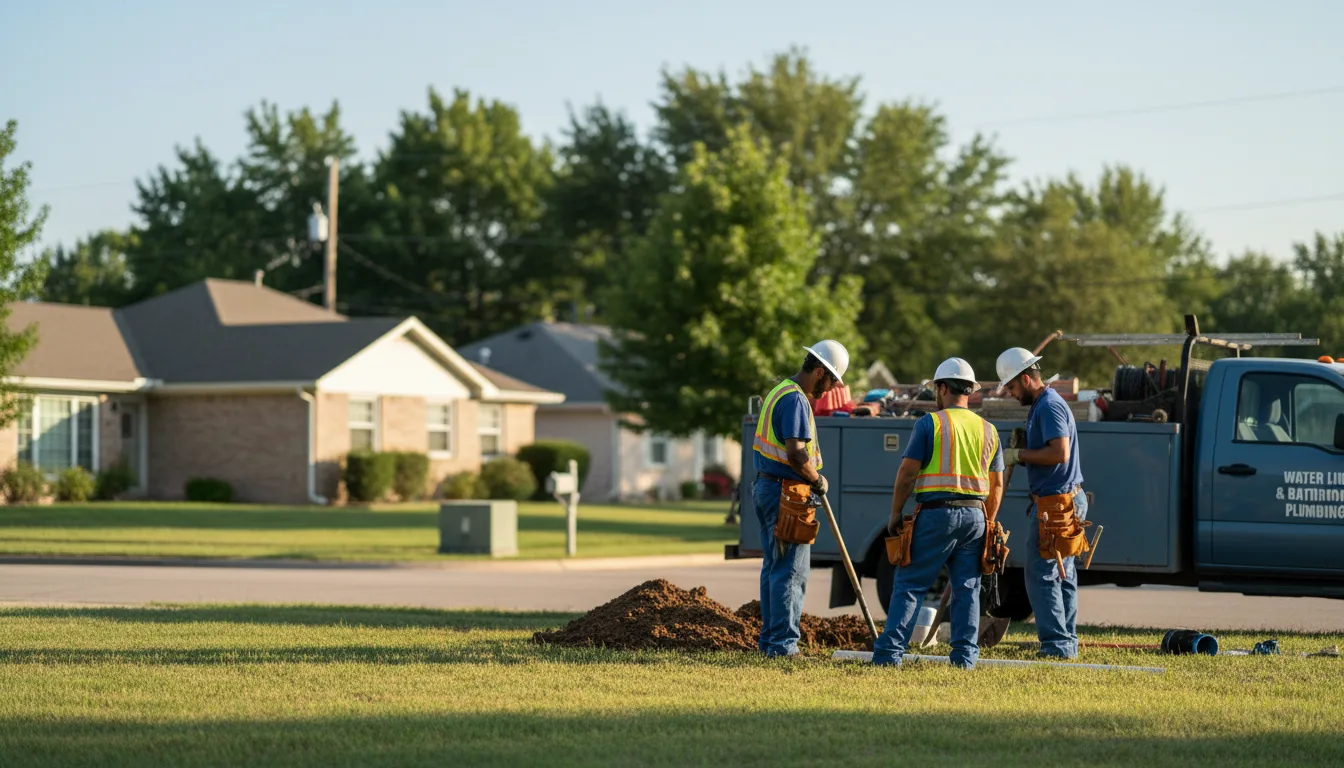 Residential water line and bathroom plumbing service in Adger, AL